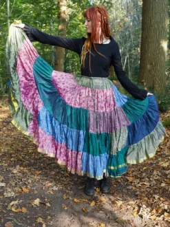 The TwoSisters Zijden Rokken|Plus Size-Zijden Gypsy Rok 402