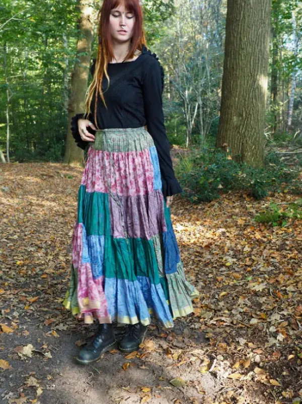 The TwoSisters Zijden Rokken|Plus Size-Zijden Gypsy Rok 402