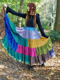 The TwoSisters Plus Size|Zijden Rokken-Zijden Gypsy Rok 417