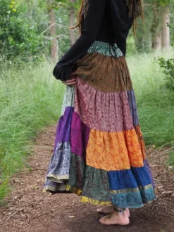 The TwoSisters Plus Size|Zijden Rokken-Zijden Gypsy Rok 343