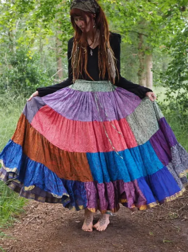 The TwoSisters Plus Size|Zijden Rokken-Zijden Gypsy Rok 343
