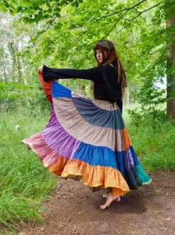 The TwoSisters Plus Size|Zijden Rokken-Zijden Gypsy Rok 338