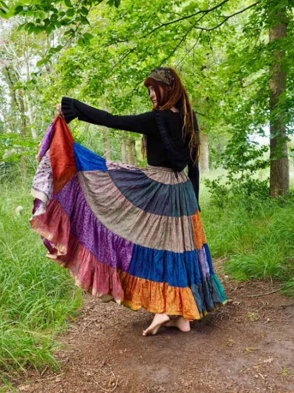 The TwoSisters Plus Size|Zijden Rokken-Zijden Gypsy Rok 338