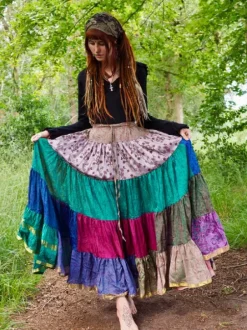 The TwoSisters Plus Size|Zijden Rokken-Zijden Gypsy Rok 338