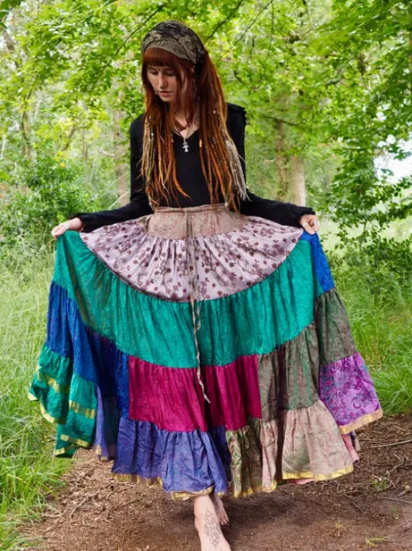 The TwoSisters Plus Size|Zijden Rokken-Zijden Gypsy Rok 338