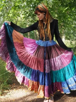 The TwoSisters Plus Size|Zijden Rokken-Zijden Gypsy Rok 433