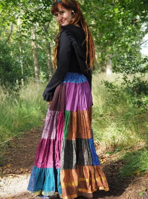 The TwoSisters Plus Size|Zijden Rokken-Zijden Gypsy Rok 433