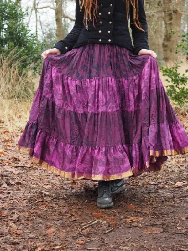 The TwoSisters Plus Size|Zijden Rokken-Zijden Gypsy Rok 222