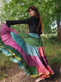 The TwoSisters Plus Size|Zijden Rokken-Zijden Gypsy Rok 448