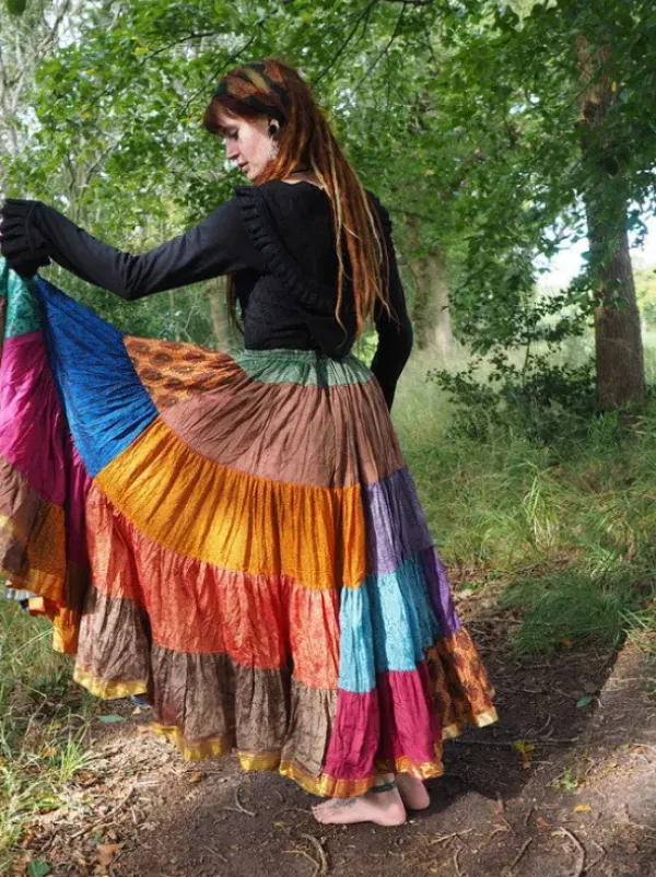 The TwoSisters Plus Size|Zijden Rokken-Zijden Gypsy Rok 445