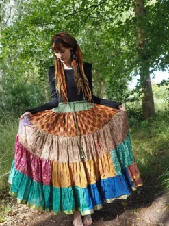 The TwoSisters Plus Size|Zijden Rokken-Zijden Gypsy Rok 445