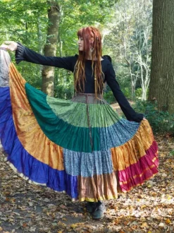 The TwoSisters Plus Size|Zijden Rokken-Zijden Gypsy Rok 416