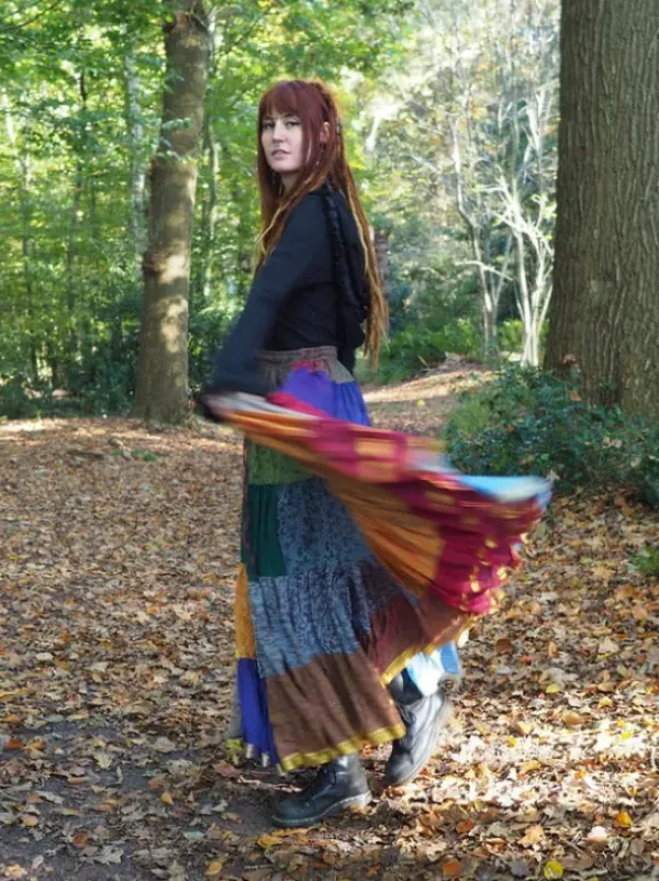 The TwoSisters Plus Size|Zijden Rokken-Zijden Gypsy Rok 416