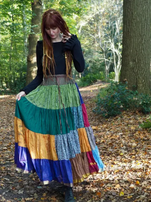 The TwoSisters Plus Size|Zijden Rokken-Zijden Gypsy Rok 416