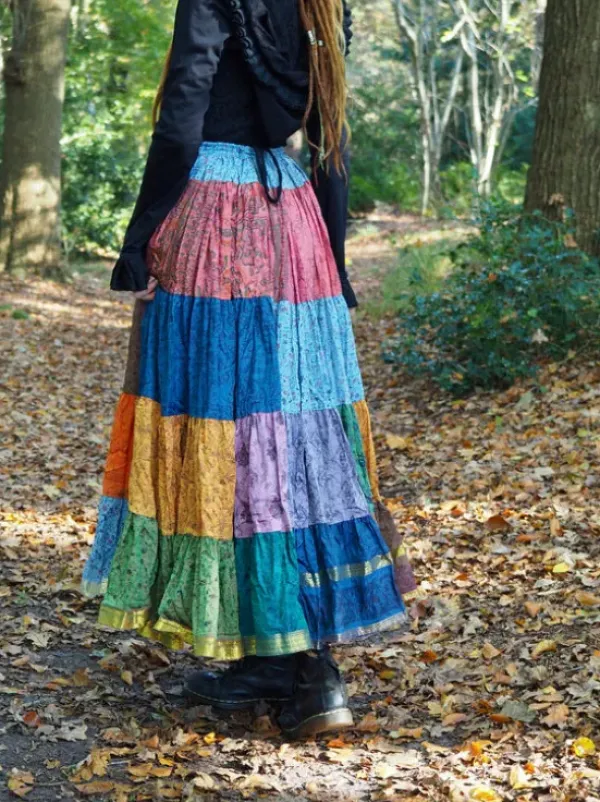 The TwoSisters Plus Size|Zijden Rokken-Zijden Gypsy Rok 412