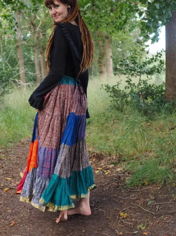 The TwoSisters Plus Size|Zijden Rokken-Zijden Gypsy Rok 453