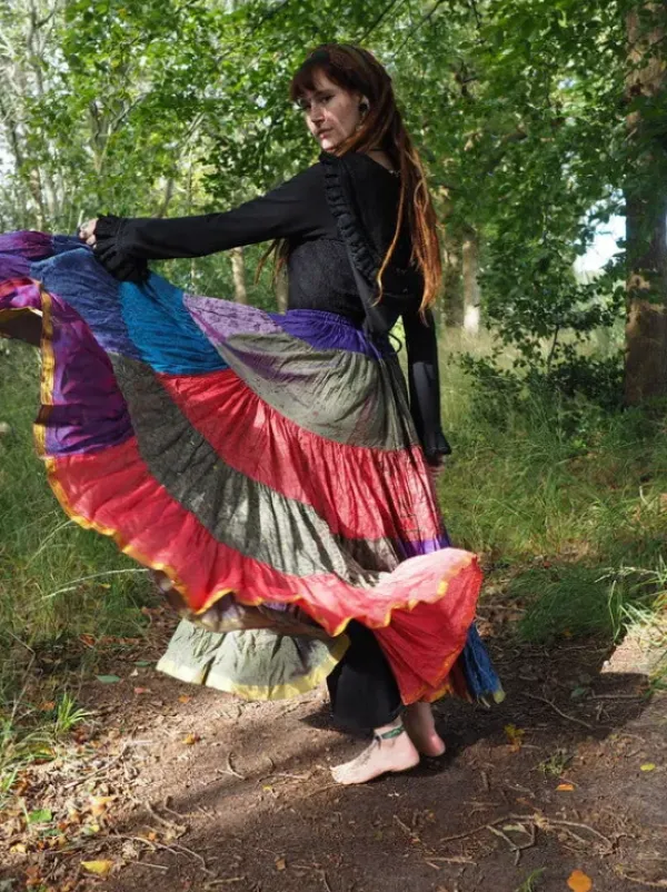 The TwoSisters Plus Size|Zijden Rokken-Zijden Gypsy Rok 447