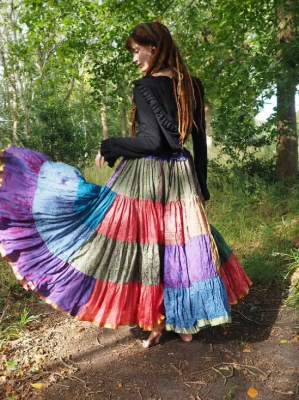 The TwoSisters Plus Size|Zijden Rokken-Zijden Gypsy Rok 447
