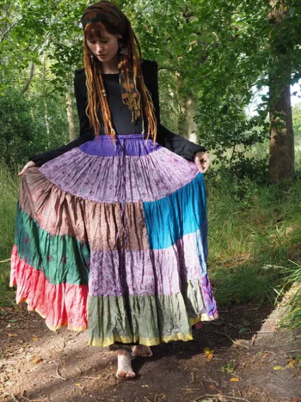 The TwoSisters Plus Size|Zijden Rokken-Zijden Gypsy Rok 447