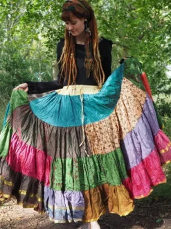 The TwoSisters Plus Size|Zijden Rokken-Zijden Gypsy Rok 434