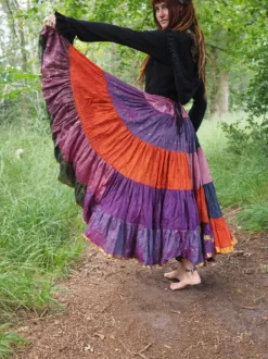 The TwoSisters Plus Size|Zijden Rokken-Zijden Gypsy Rok 347
