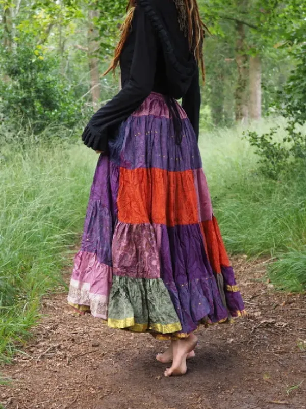 The TwoSisters Plus Size|Zijden Rokken-Zijden Gypsy Rok 347