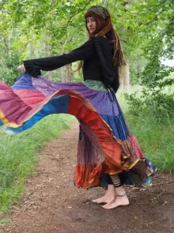 The TwoSisters Plus Size|Zijden Rokken-Zijden Gypsy Rok 341