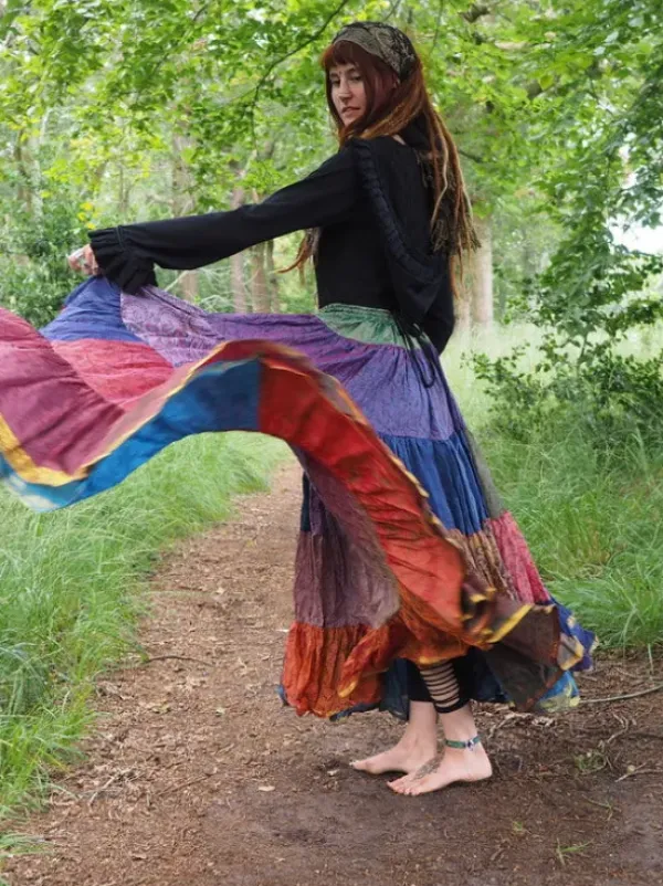 The TwoSisters Plus Size|Zijden Rokken-Zijden Gypsy Rok 341