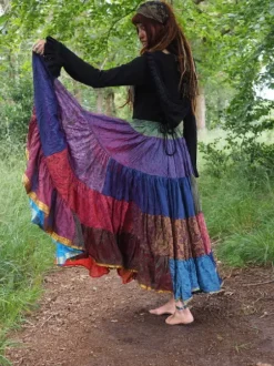 The TwoSisters Plus Size|Zijden Rokken-Zijden Gypsy Rok 341