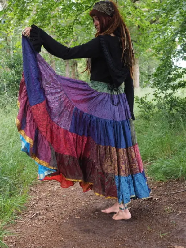 The TwoSisters Plus Size|Zijden Rokken-Zijden Gypsy Rok 341