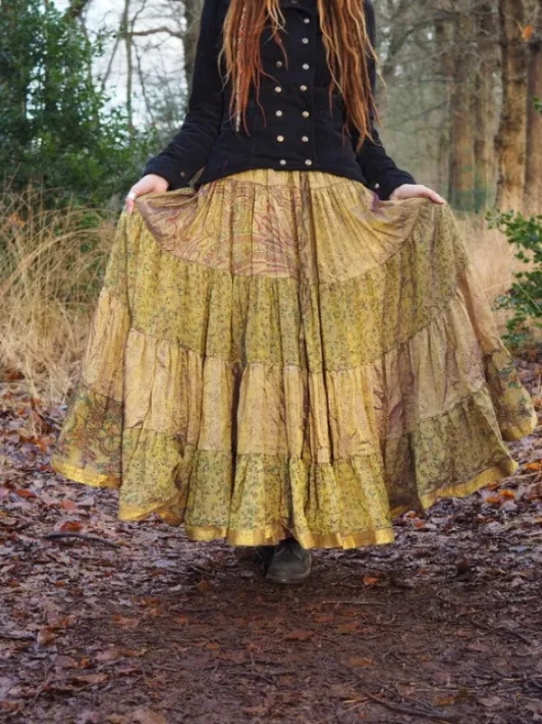 The TwoSisters Plus Size|Zijden Rokken-Zijden Gypsy Rok 274