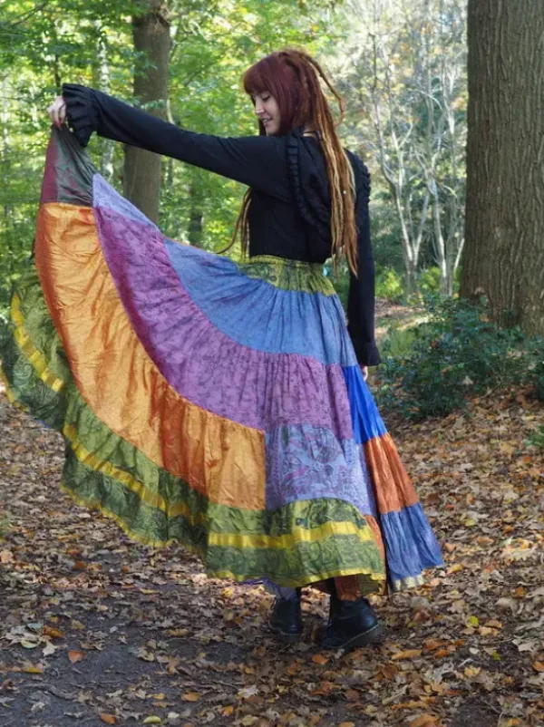 The TwoSisters Plus Size|Zijden Rokken-Zijden Gypsy Rok 428