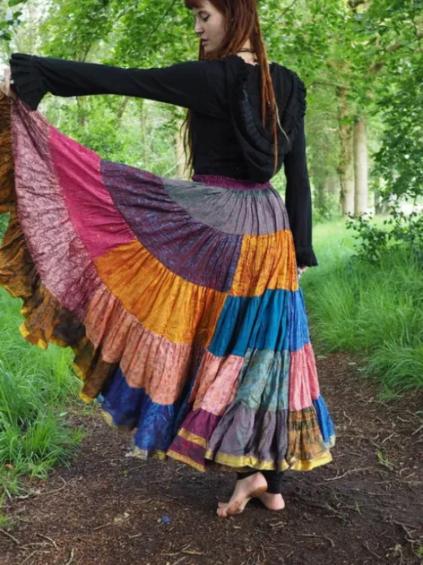 The TwoSisters Plus Size|Zijden Rokken-Zijden Gypsy Rok 312