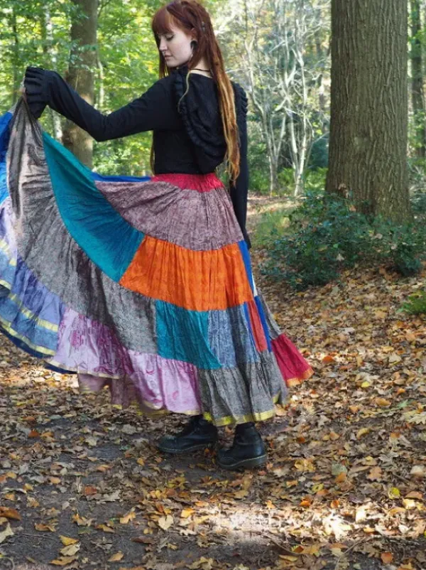 The TwoSisters Plus Size|Zijden Rokken-Zijden Gypsy Rok 411