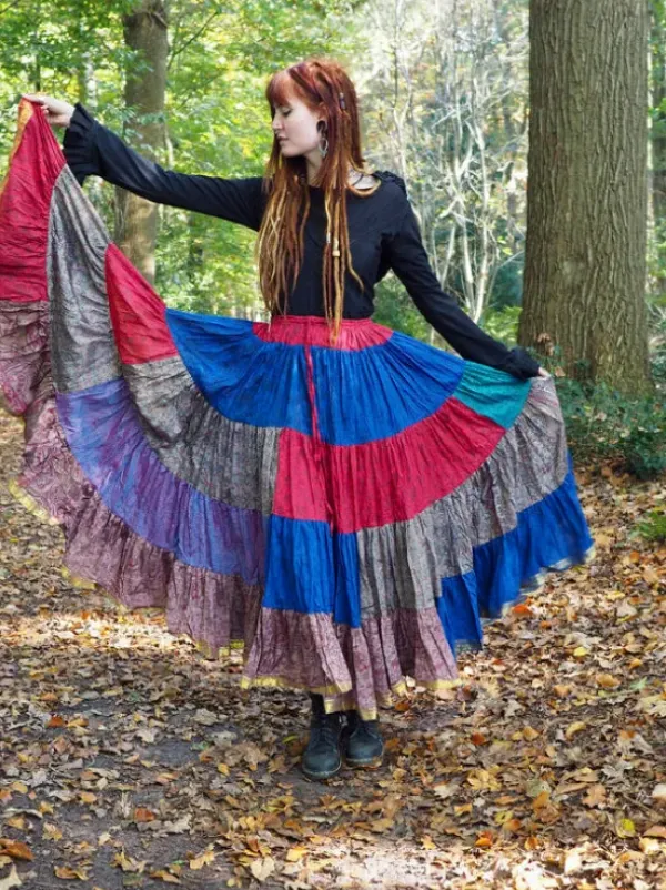 The TwoSisters Plus Size|Zijden Rokken-Zijden Gypsy Rok 411