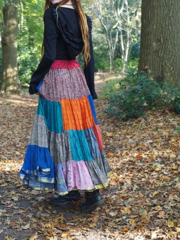 The TwoSisters Plus Size|Zijden Rokken-Zijden Gypsy Rok 411