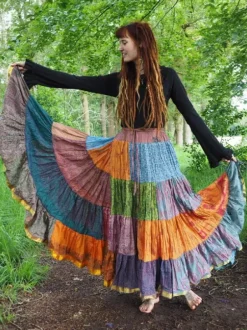 The TwoSisters Plus Size|Zijden Rokken-Zijden Gypsy Rok 332