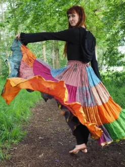 The TwoSisters Plus Size|Zijden Rokken-Zijden Gypsy Rok 332
