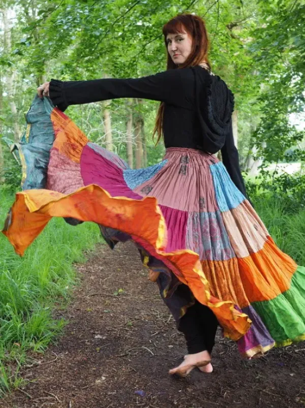 The TwoSisters Plus Size|Zijden Rokken-Zijden Gypsy Rok 332
