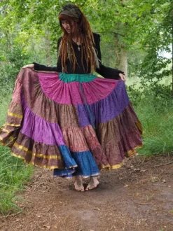 The TwoSisters Plus Size|Zijden Rokken-Zijden Gypsy Rok 346