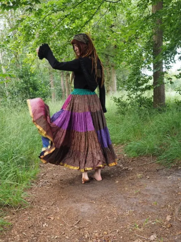 The TwoSisters Plus Size|Zijden Rokken-Zijden Gypsy Rok 346