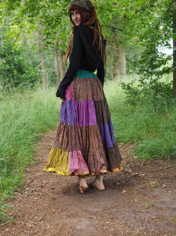 The TwoSisters Plus Size|Zijden Rokken-Zijden Gypsy Rok 346