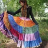 The TwoSisters Plus Size|Zijden Rokken-Zijden Gypsy Rok 443