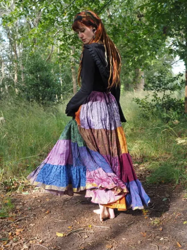The TwoSisters Plus Size|Zijden Rokken-Zijden Gypsy Rok 443