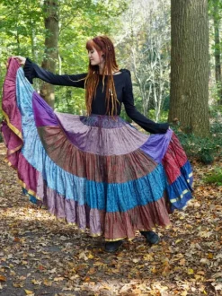 The TwoSisters Plus Size|Zijden Rokken-Zijden Gypsy Rok 410