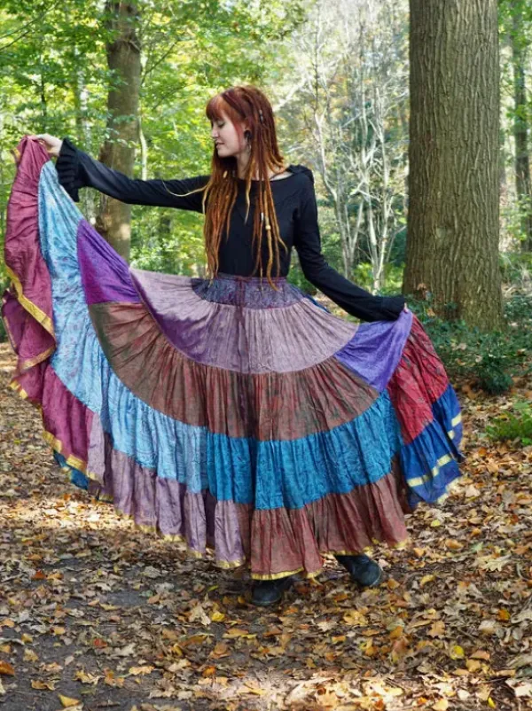 The TwoSisters Plus Size|Zijden Rokken-Zijden Gypsy Rok 410