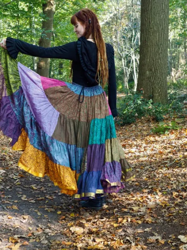 The TwoSisters Plus Size|Zijden Rokken-Zijden Gypsy Rok 423