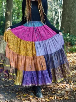 The TwoSisters Plus Size|Zijden Rokken-Zijden Gypsy Rok 423