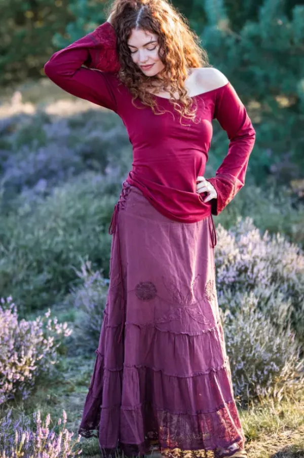 The TwoSisters Plus Size|Plus Size-Ziva Rok Marroon rood