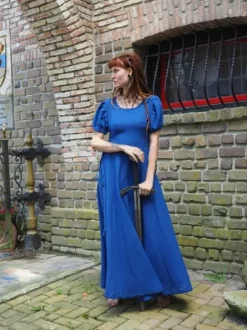 The TwoSisters Plus Size|Plus Size-Zomer Berkana Jurk Korenblauw